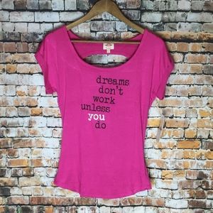 (NWT) Pink Lotus Back Cutout Yoga Top